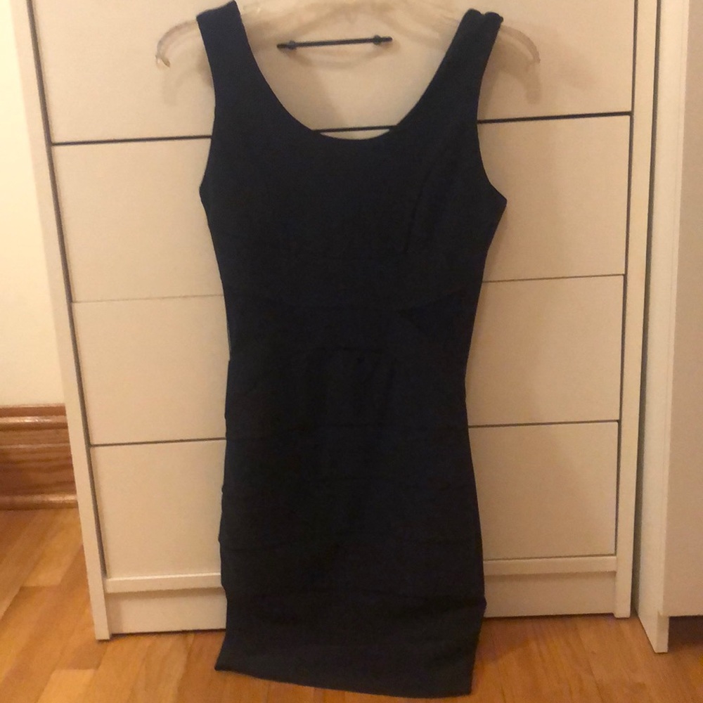 Dark blue pleaded dress